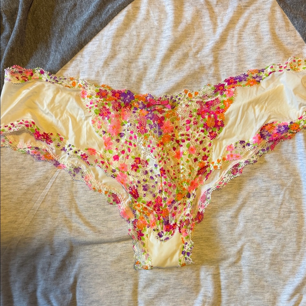Victoria's Secret Multicolor Floral Lace Panties